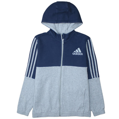 Boys UK Size 13-14 Years adidas Blue Full Zip Hoodie