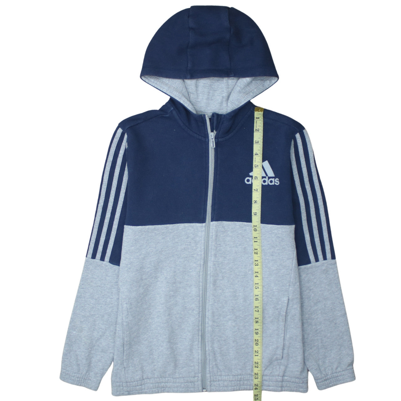 Boys UK Size 13-14 Years adidas Blue Full Zip Hoodie