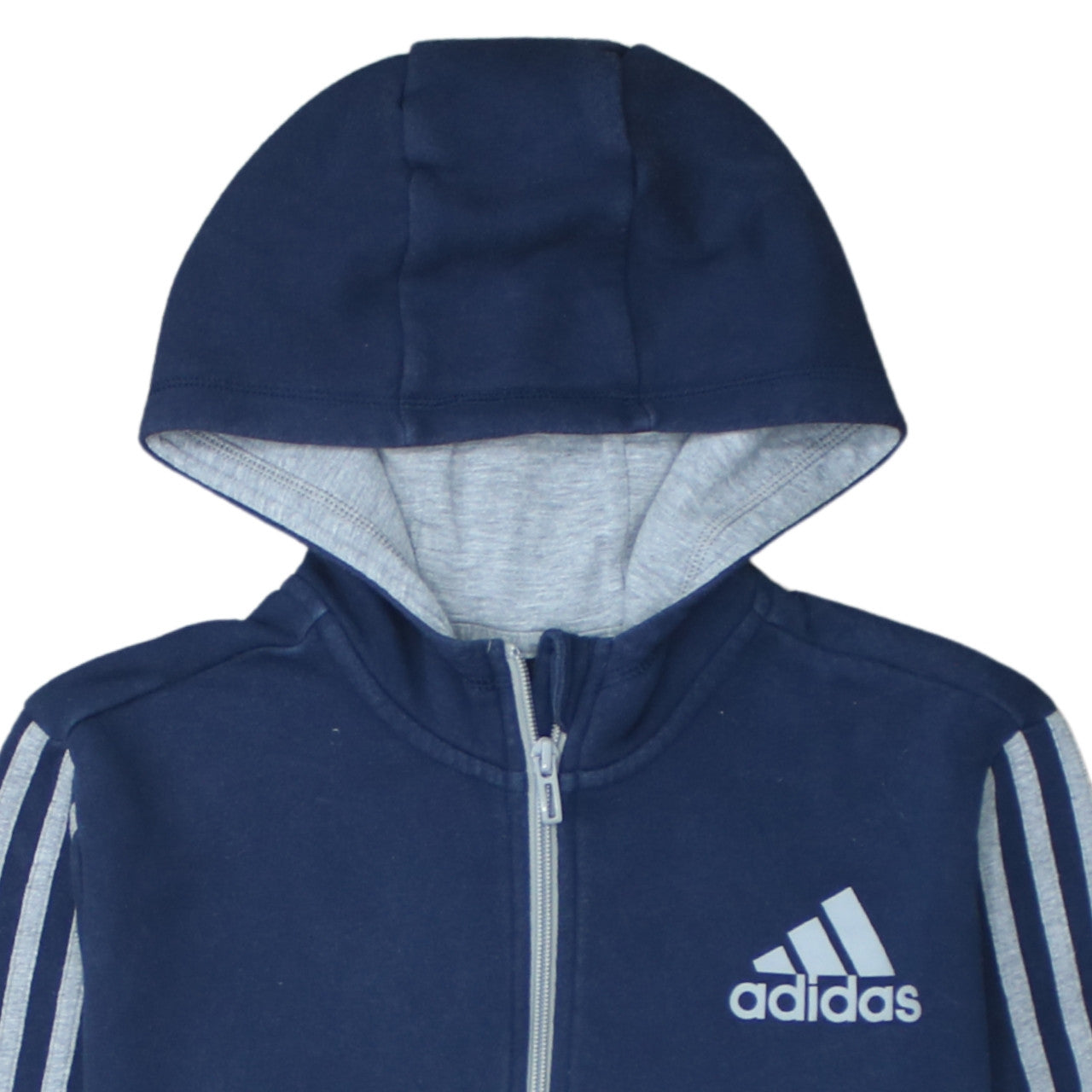 Boys UK Size 13-14 Years adidas Blue Full Zip Hoodie