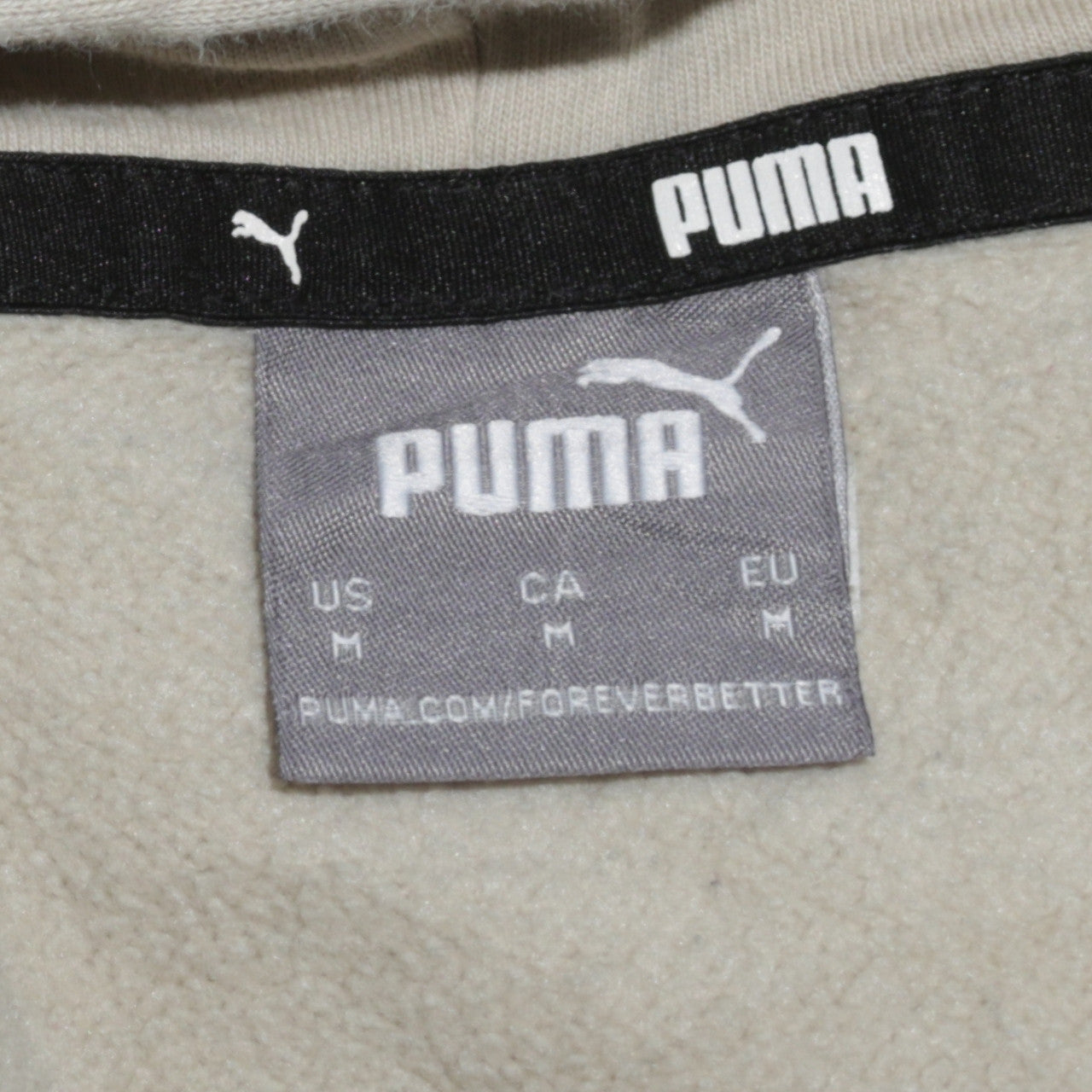 Mens UK Size M PUMA Beige Pullover Hoodie