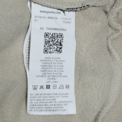 Mens UK Size M PUMA Beige Pullover Hoodie