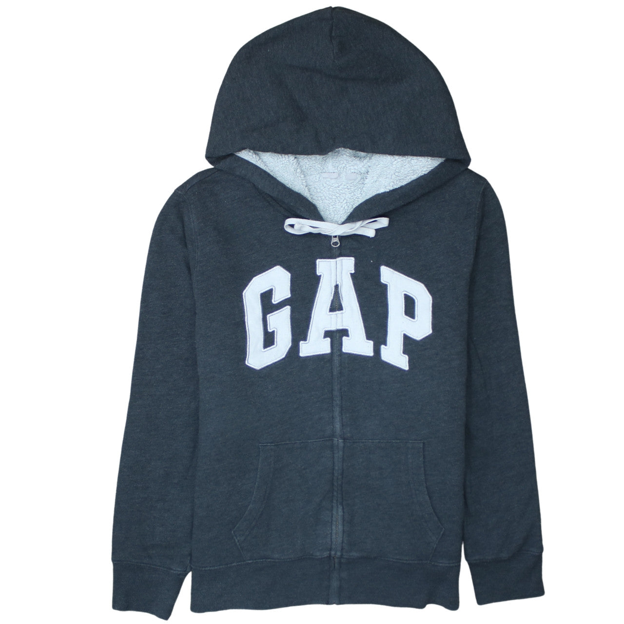 Mens UK Size L Gap Grey Full Zip Hoodie