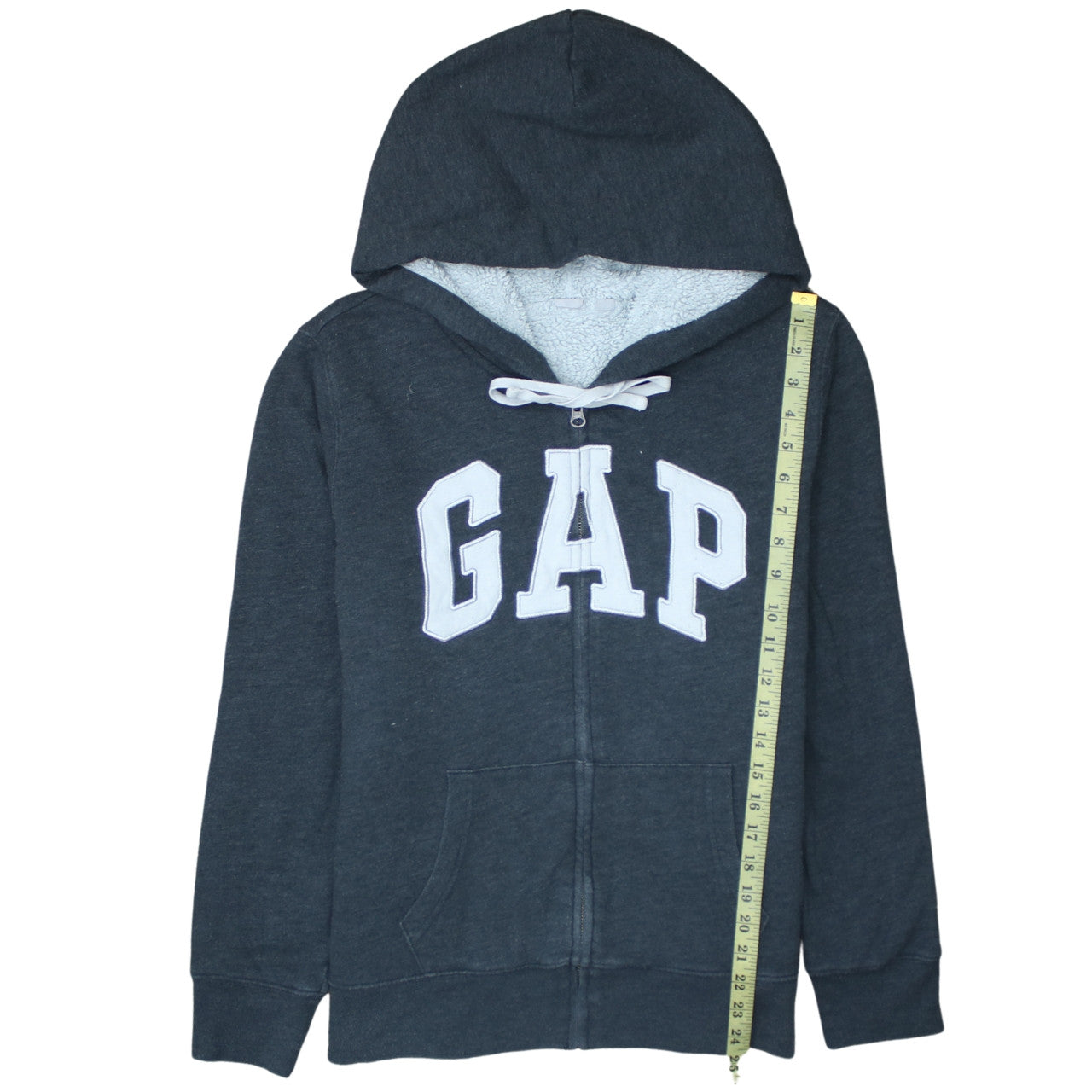 Mens UK Size L Gap Grey Full Zip Hoodie