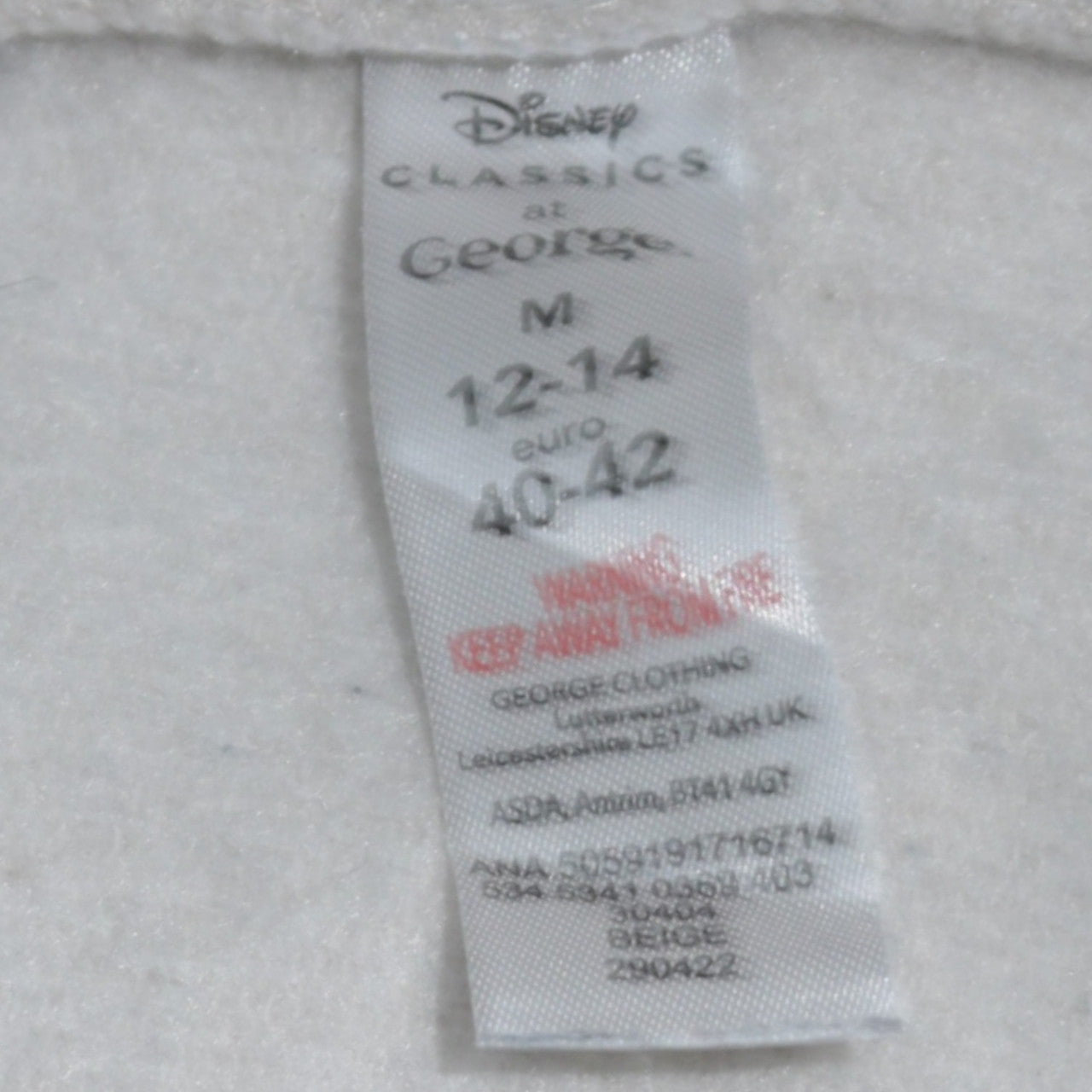 Womens UK Size 12 George Beige Pullover Sweatshirt