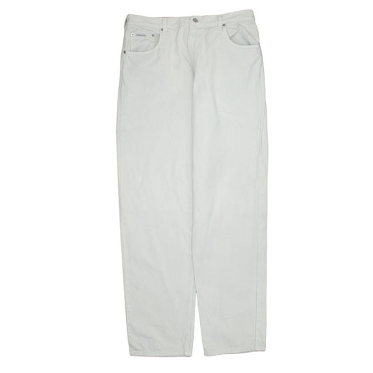 Mens UK Size 36 Calvin Klein Regular Fit Straight Beige Jeans