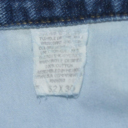 Mens UK Size M Lee Regular Fit Straight Blue Jeans
