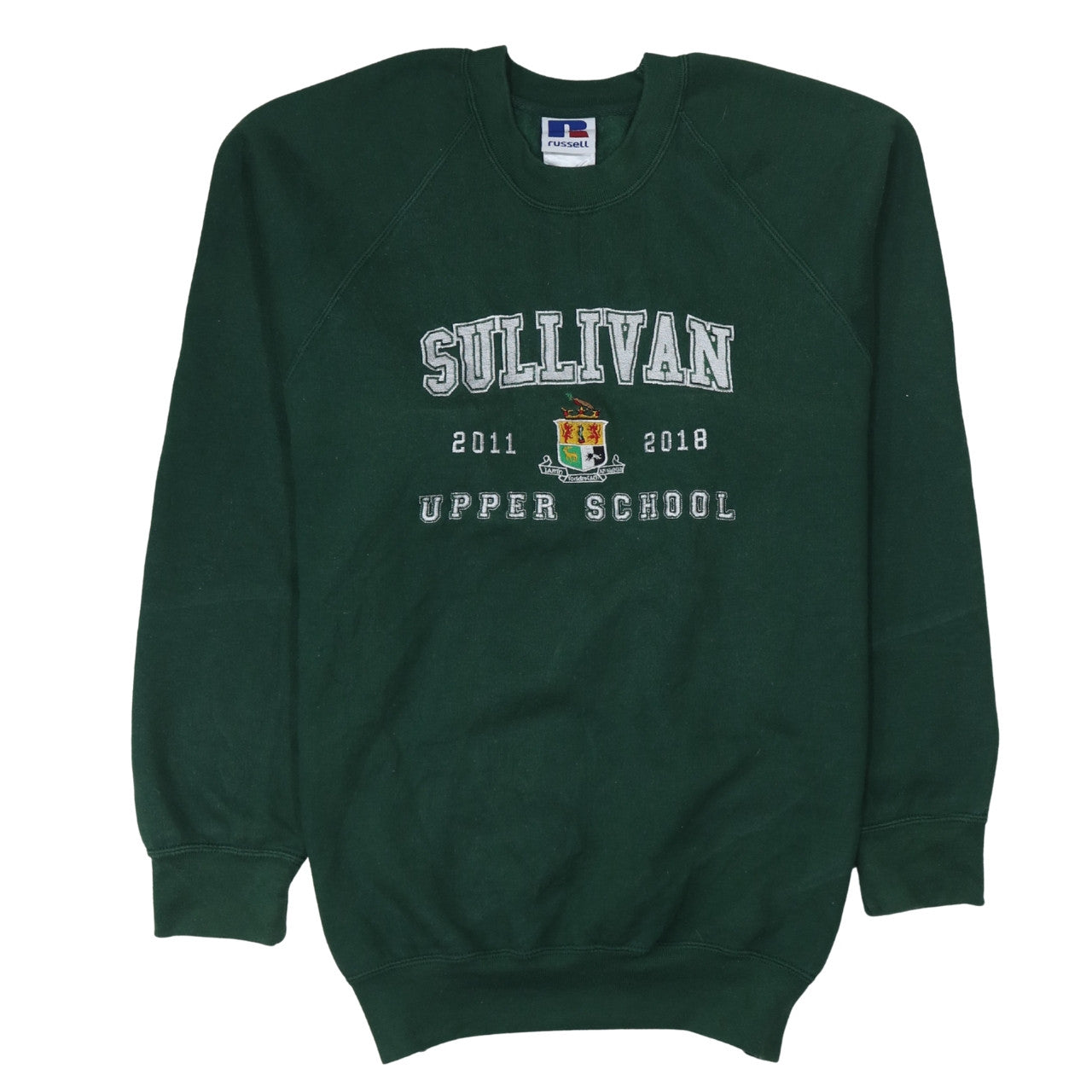 Mens UK Size M Russell Green Pullover Sweatshirt
