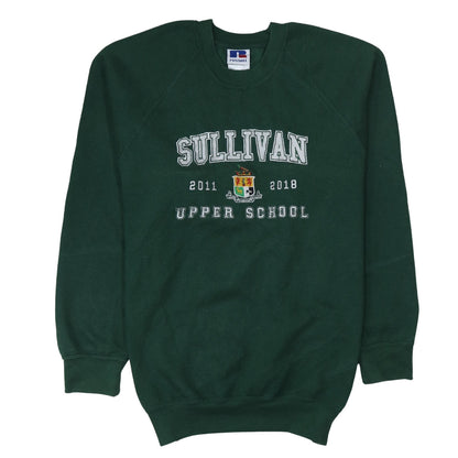 Mens UK Size M Russell Green Pullover Sweatshirt