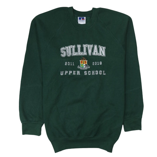 Mens UK Size M Russell Green Pullover Sweatshirt