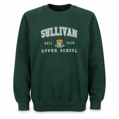 Mens UK Size M Russell Green Pullover Sweatshirt