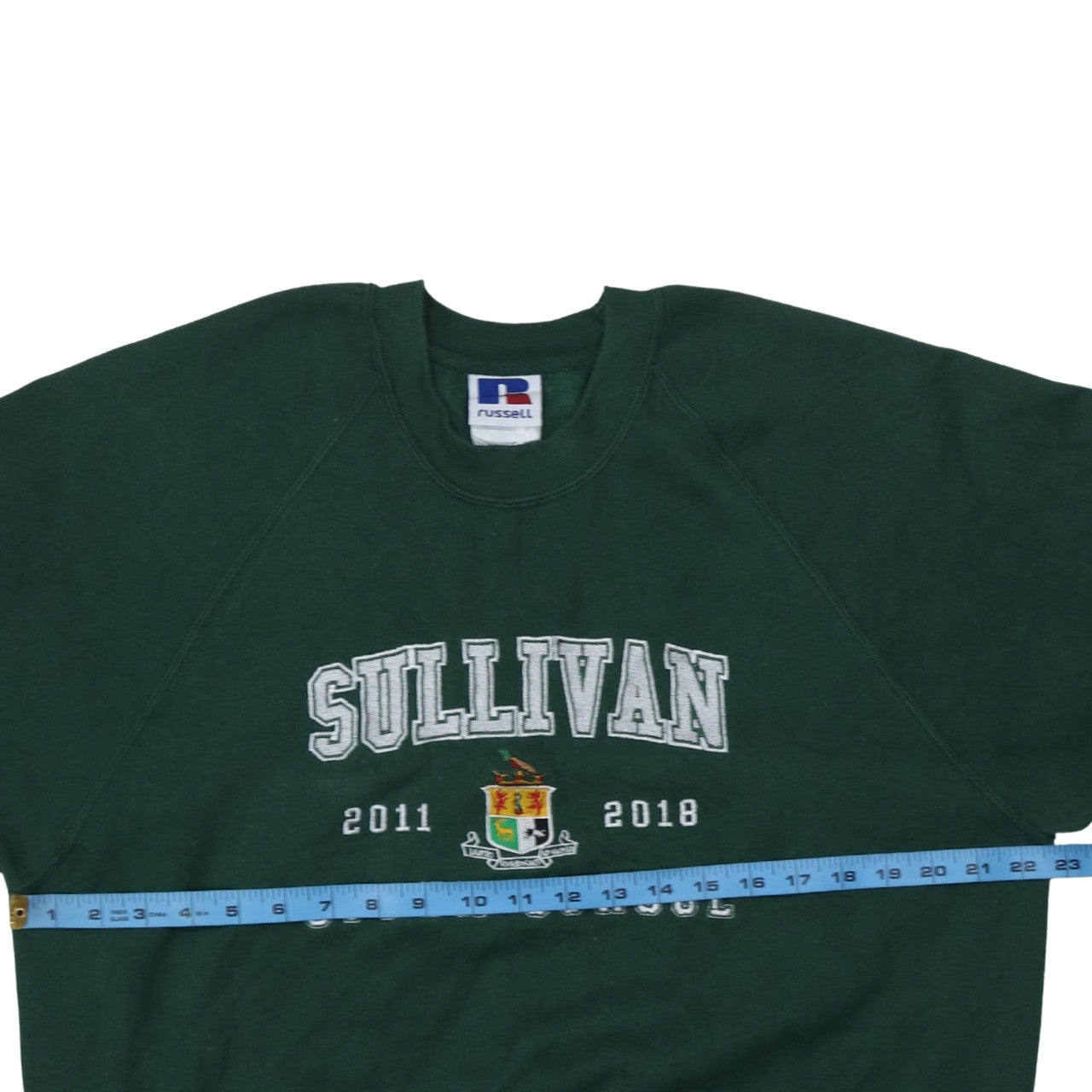 Mens UK Size M Russell Green Pullover Sweatshirt