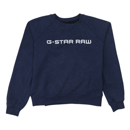 Womens UK Size M G-Star RAW Blue Pullover Sweatshirt