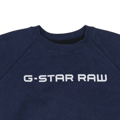 Womens UK Size M G-Star RAW Blue Pullover Sweatshirt