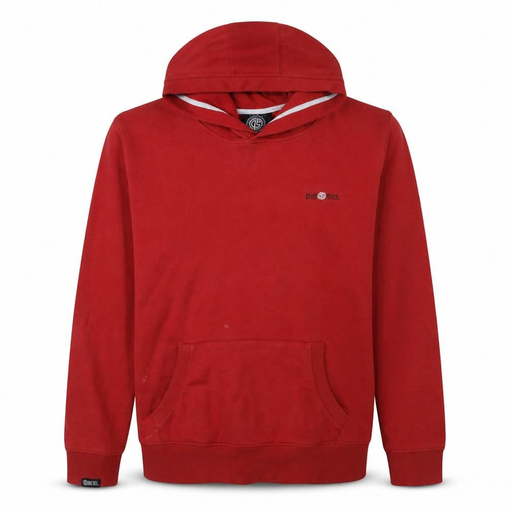 Mens UK Size L Diesel Red Pullover Hoodie