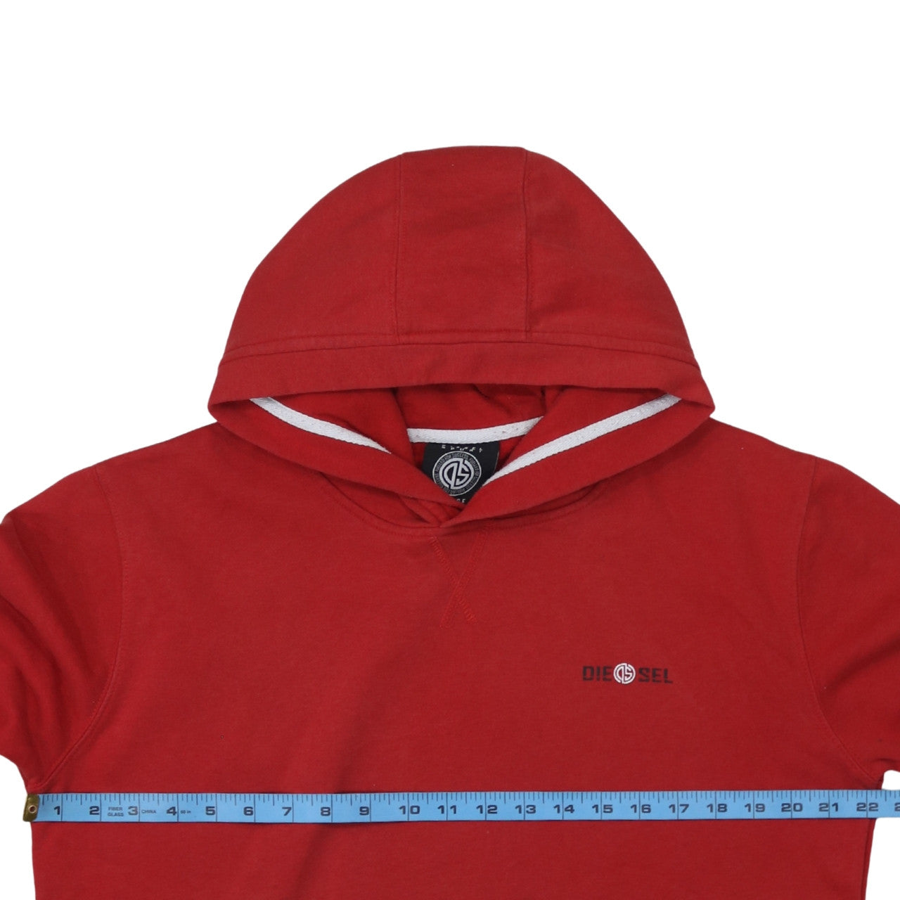 Mens UK Size L Diesel Red Pullover Hoodie