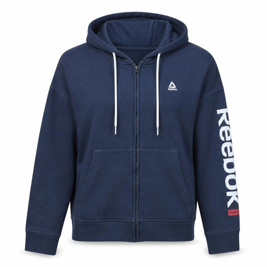 Womens UK Size M Reebok Blue Full Zip Hoodie