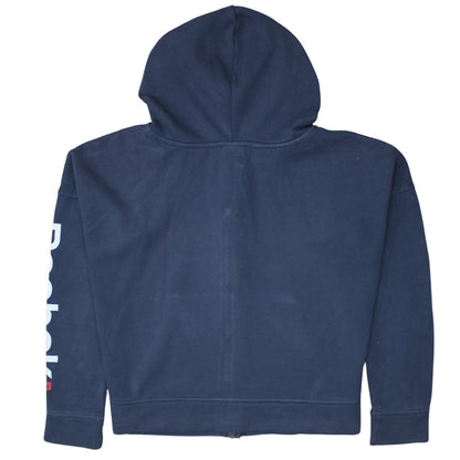 Womens UK Size M Reebok Blue Full Zip Hoodie