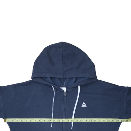 Womens UK Size M Reebok Blue Full Zip Hoodie