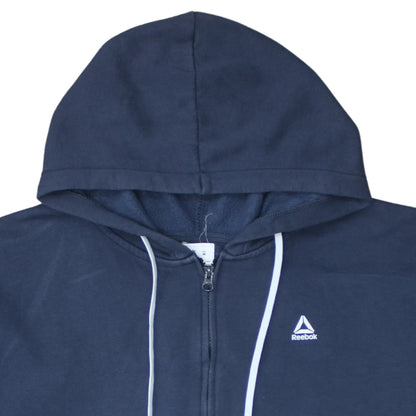 Womens UK Size M Reebok Blue Full Zip Hoodie