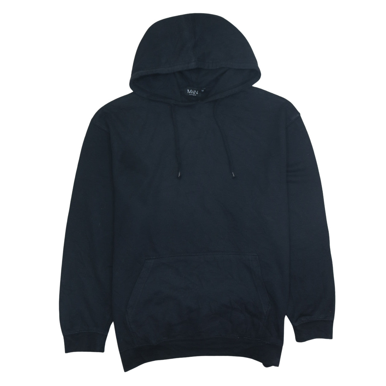 Mens UK Size M boohooMAN Black Pullover Hoodie