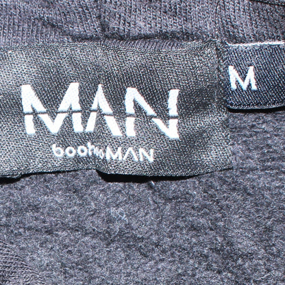 Mens UK Size M boohooMAN Black Pullover Hoodie
