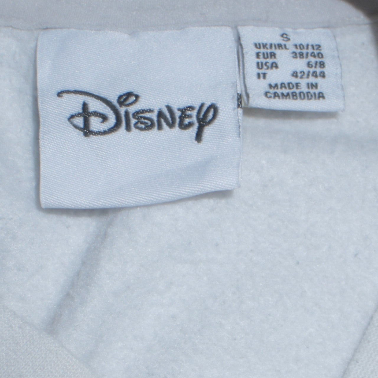 Womens UK Size S Disney White Pullover Sweatshirt