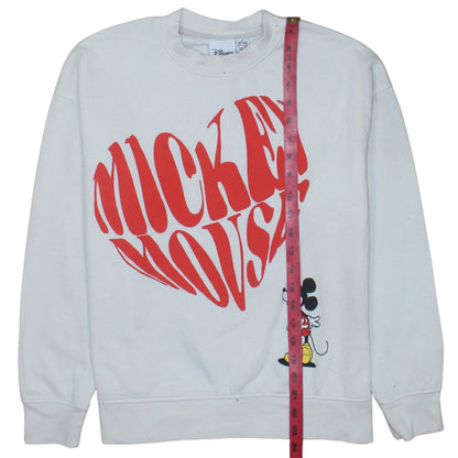 Womens UK Size S Disney White Pullover Sweatshirt