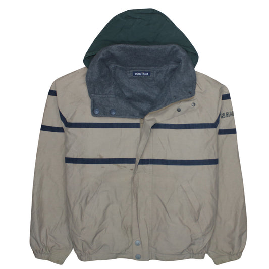 Mens UK Size L Nautica Beige Windbreaker Coat