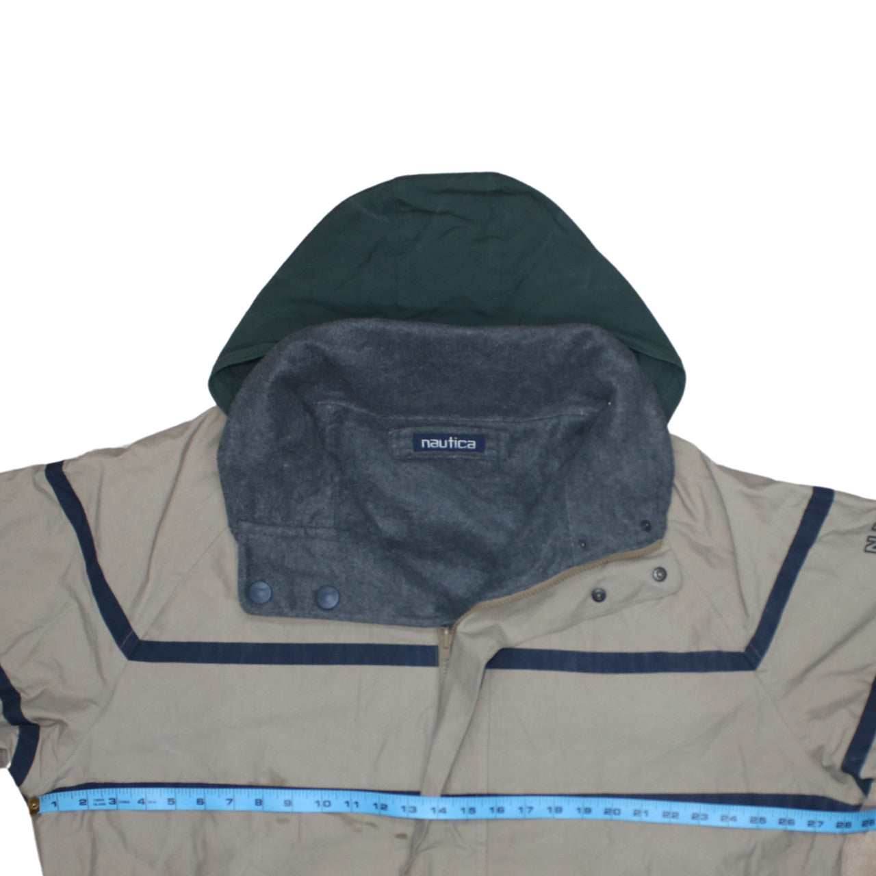 Mens UK Size L Nautica Beige Windbreaker Coat