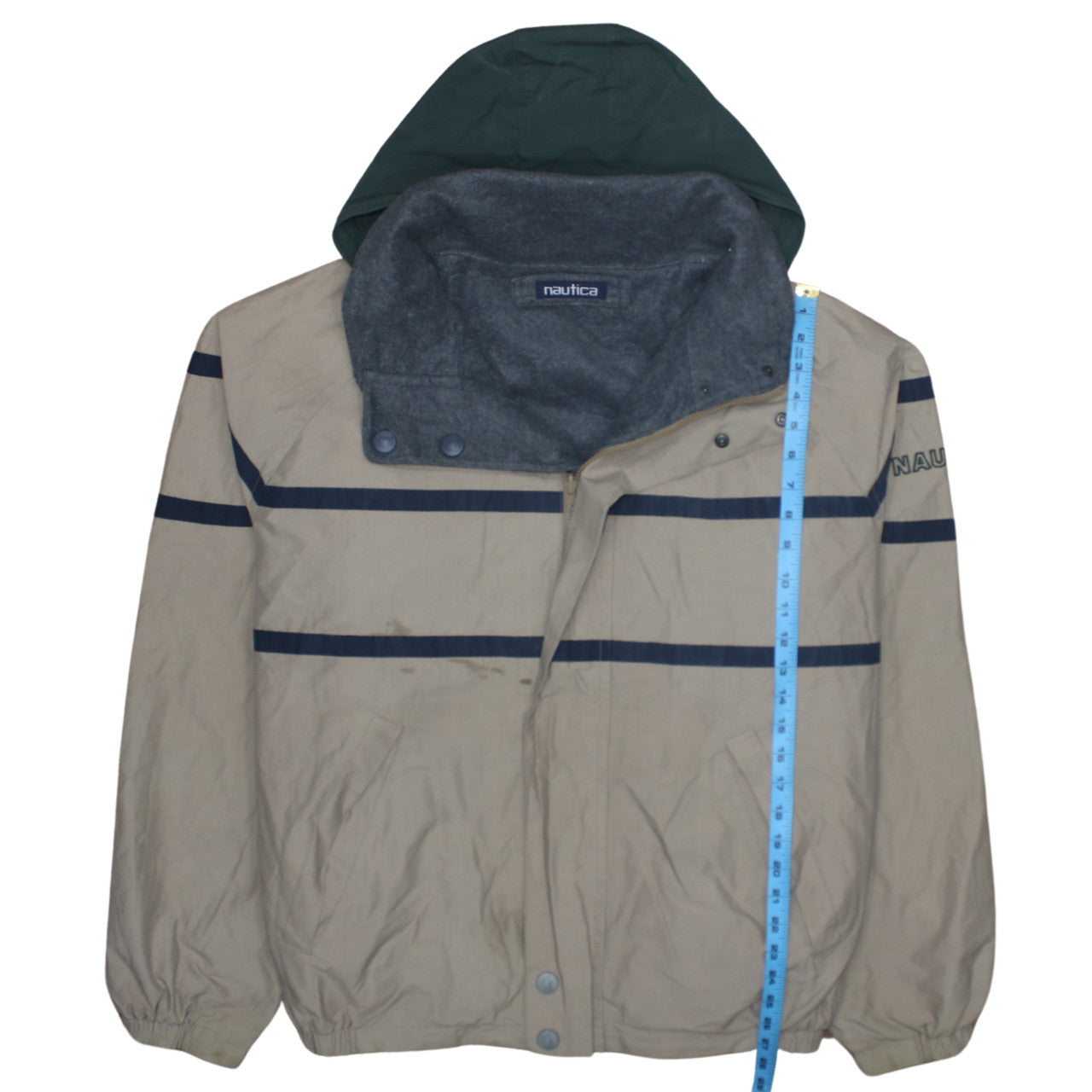 Mens UK Size L Nautica Beige Windbreaker Coat