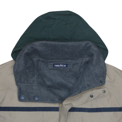 Mens UK Size L Nautica Beige Windbreaker Coat