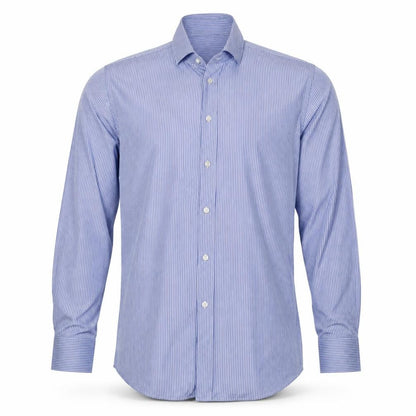 Hugo Boss Men's Blue Striped Slim Fit Long Sleeve Shirt Size L