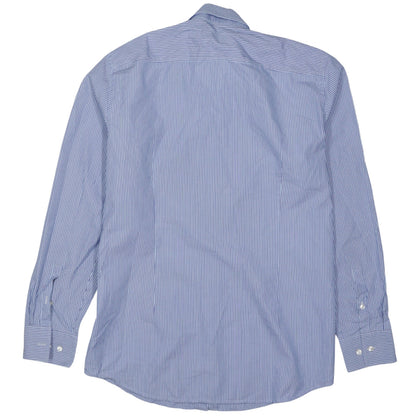 Hugo Boss Men's Blue Striped Slim Fit Long Sleeve Shirt Size L