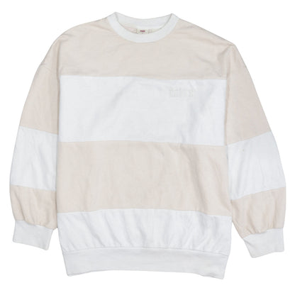 Womens UK Size L adidas Beige Pullover Sweatshirt