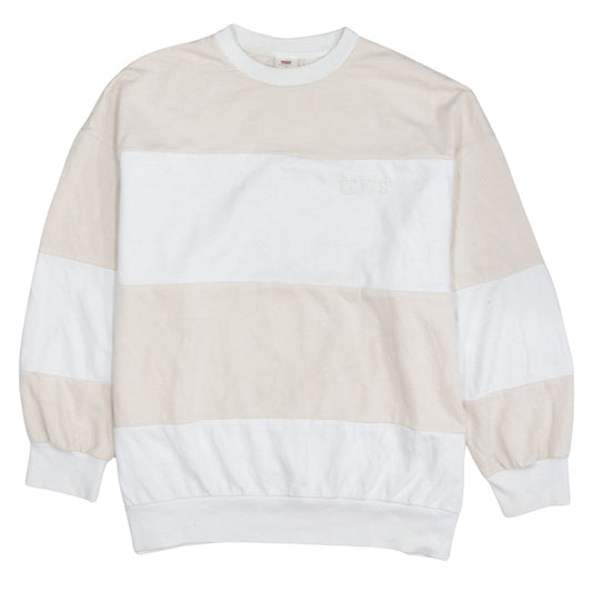 Womens UK Size L adidas Beige Pullover Sweatshirt