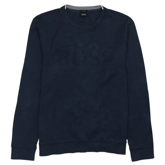 Mens UK Size XL HUGO BOSS Blue Pullover Sweatshirt