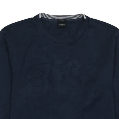 Mens UK Size XL HUGO BOSS Blue Pullover Sweatshirt