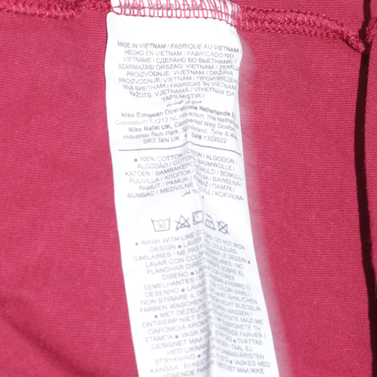 Mens UK Size M Nike Red  T-Shirt