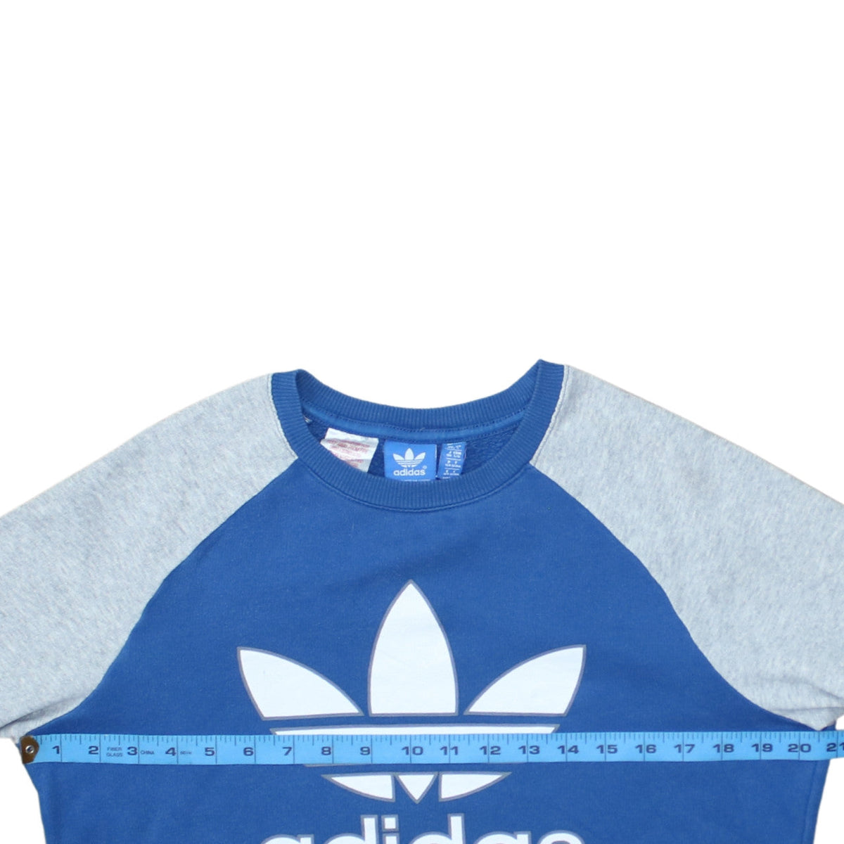 Adidas Boys Blue Crew Neck Pullover Sweatshirt Size 14 Years