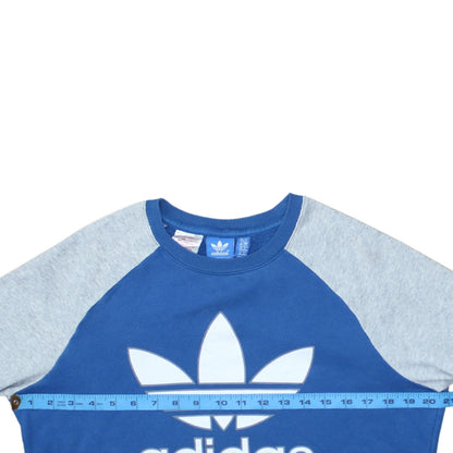 Adidas Boys Blue Crew Neck Pullover Sweatshirt Size 14 Years