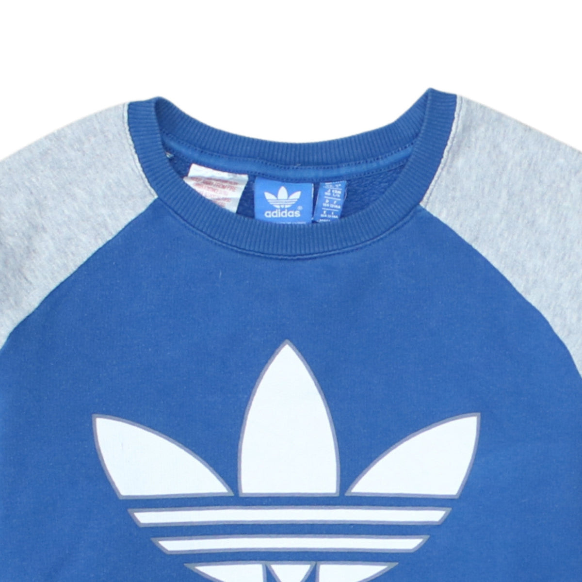 Adidas Boys Blue Crew Neck Pullover Sweatshirt Size 14 Years