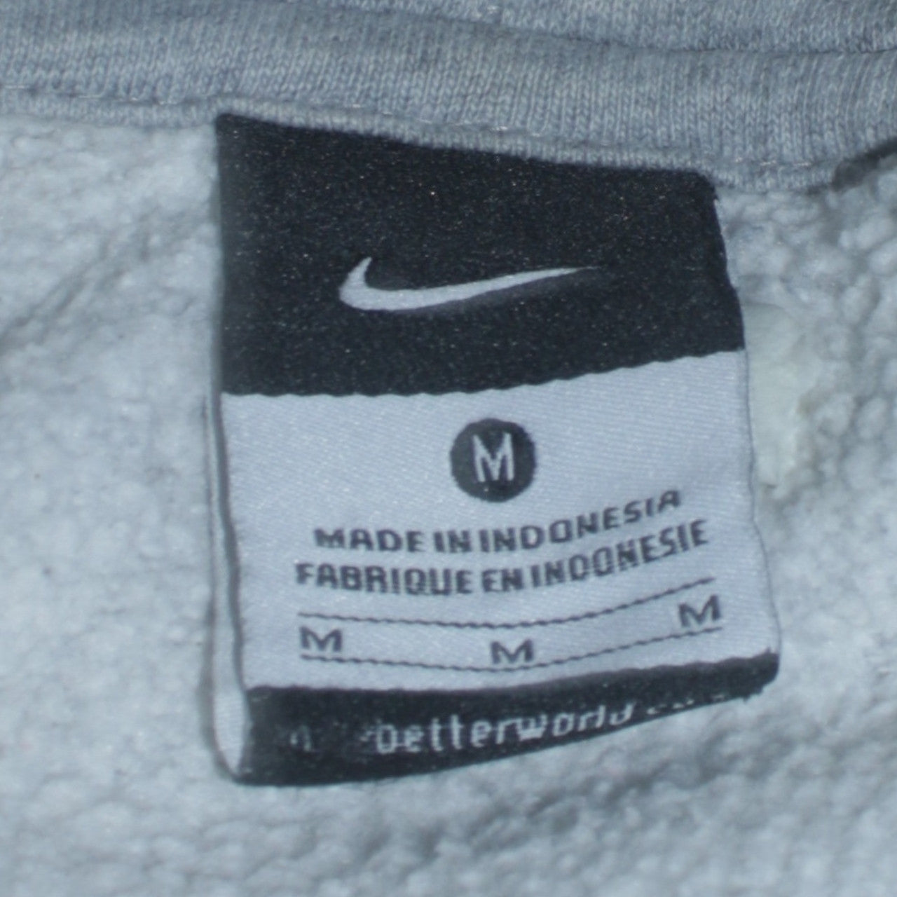 Mens UK Size M Nike Grey Full Zip Hoodie