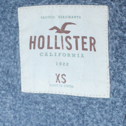 Mens UK Size XS Hollister Blue Full Zip Hoodie