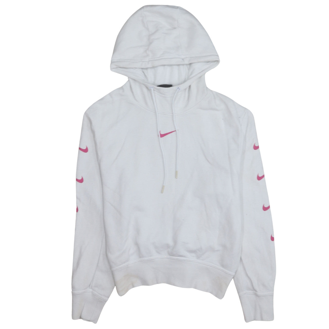 Womens UK Size S Nike White Pullover Hoodie