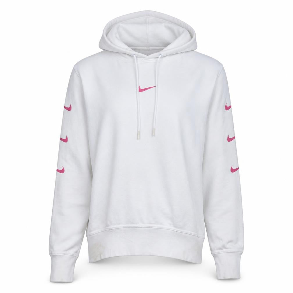 Womens UK Size S Nike White Pullover Hoodie