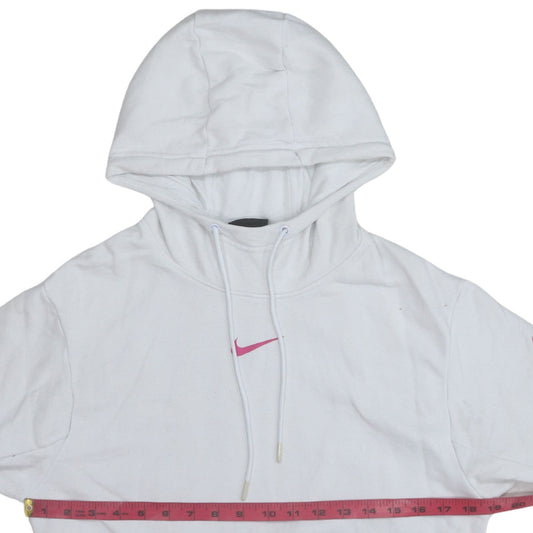 Womens UK Size S Nike White Pullover Hoodie