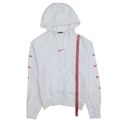 Womens UK Size S Nike White Pullover Hoodie