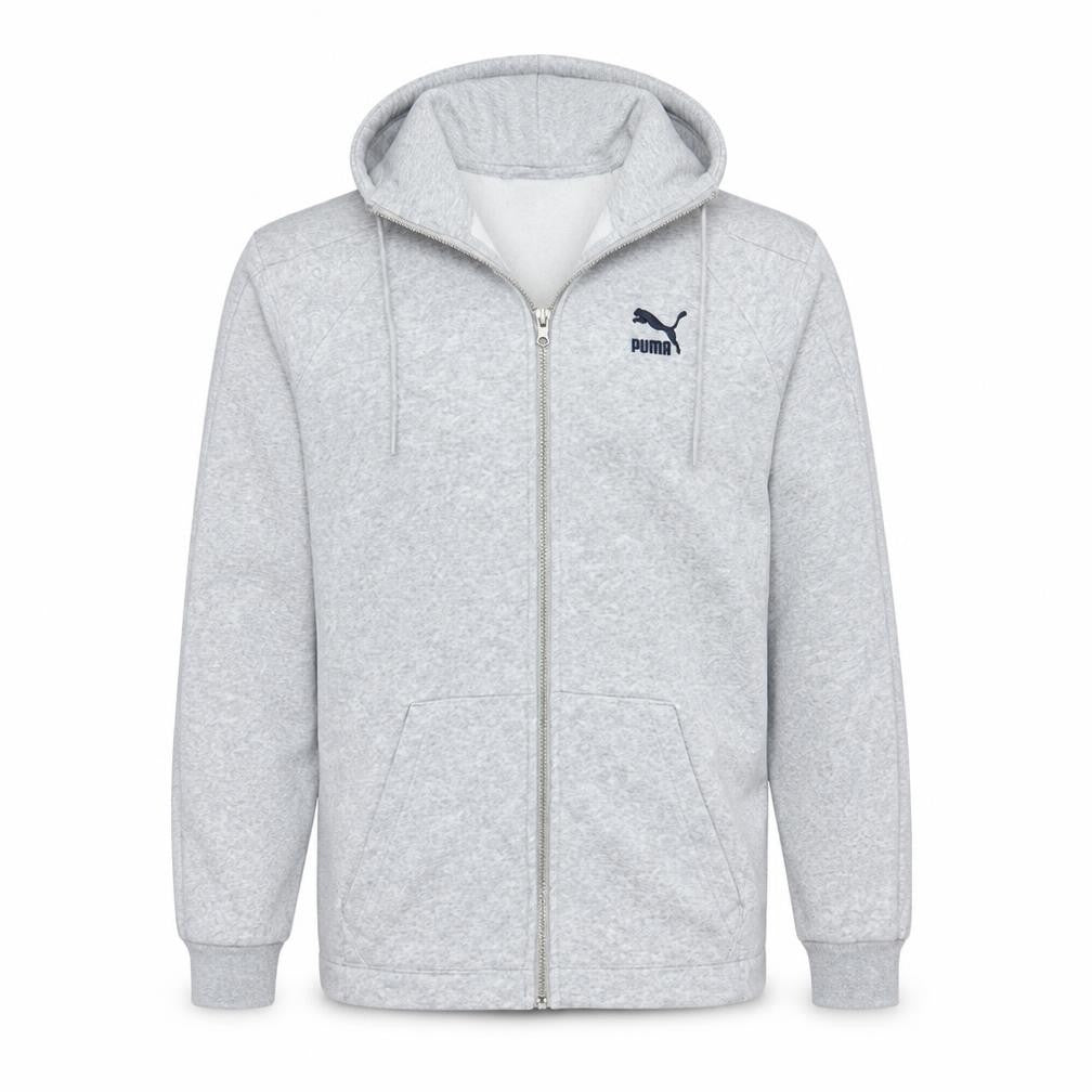Mens UK Size XS PUMA Grey Full Zip Hoodie