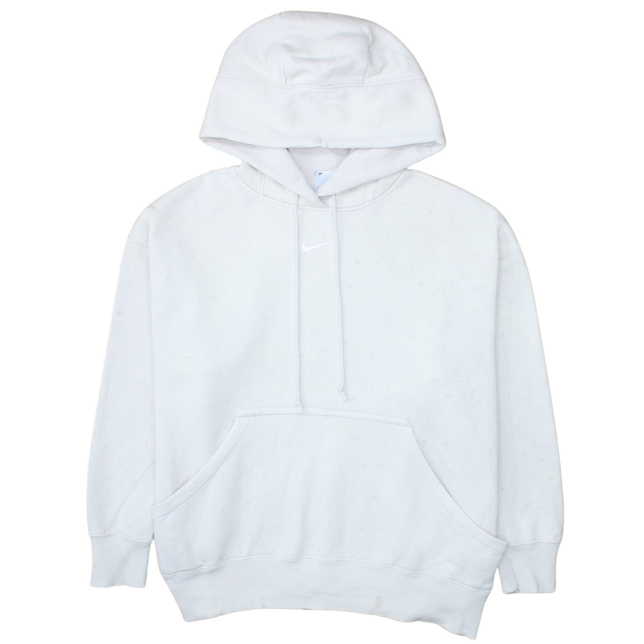 Mens UK Size L Nike White Pullover Hoodie