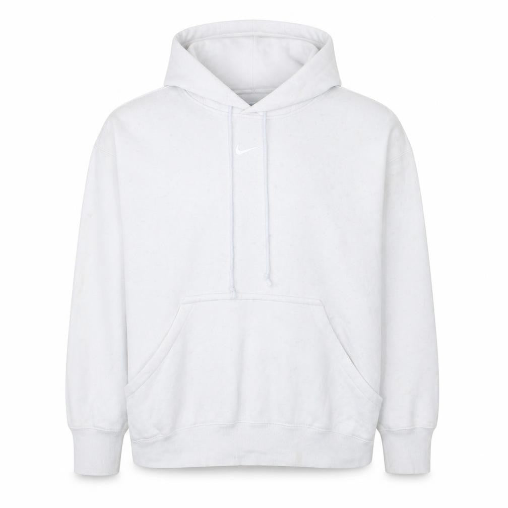 Mens UK Size L Nike White Pullover Hoodie